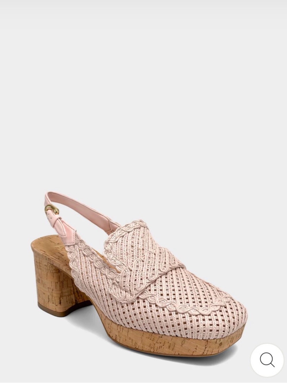 New in Box Aerosoles Santiago beige  Woven Slingback Platform Heel